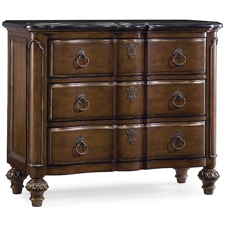 Moretti Hall Chest w/ Black Granite Top